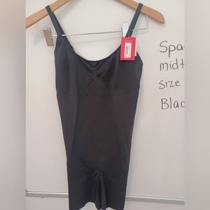 Spanx Women's Size Large Black Mid Thigh Shapewear Adjustable New With Tags